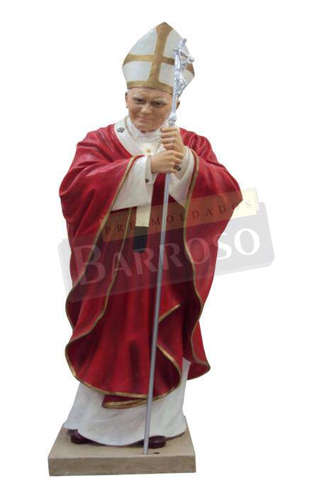 Imagem Papa João Paulo II 1,40m em resina